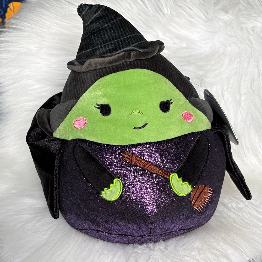 Squishmallows Green and Purple Witch Stuffed Animal